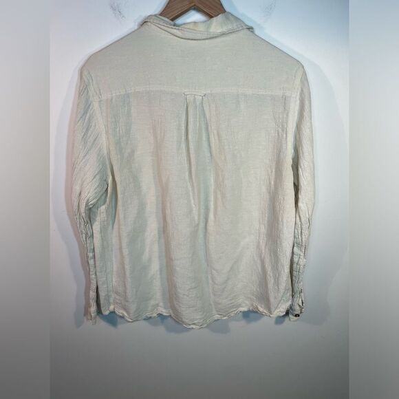 Orvis Women’s Long Sleeve Button Down Hemp/Silk/Cotton Blend‎ Large - Picture 3 of 6